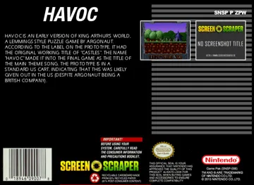 Havoc (USA) (Beta) box cover back